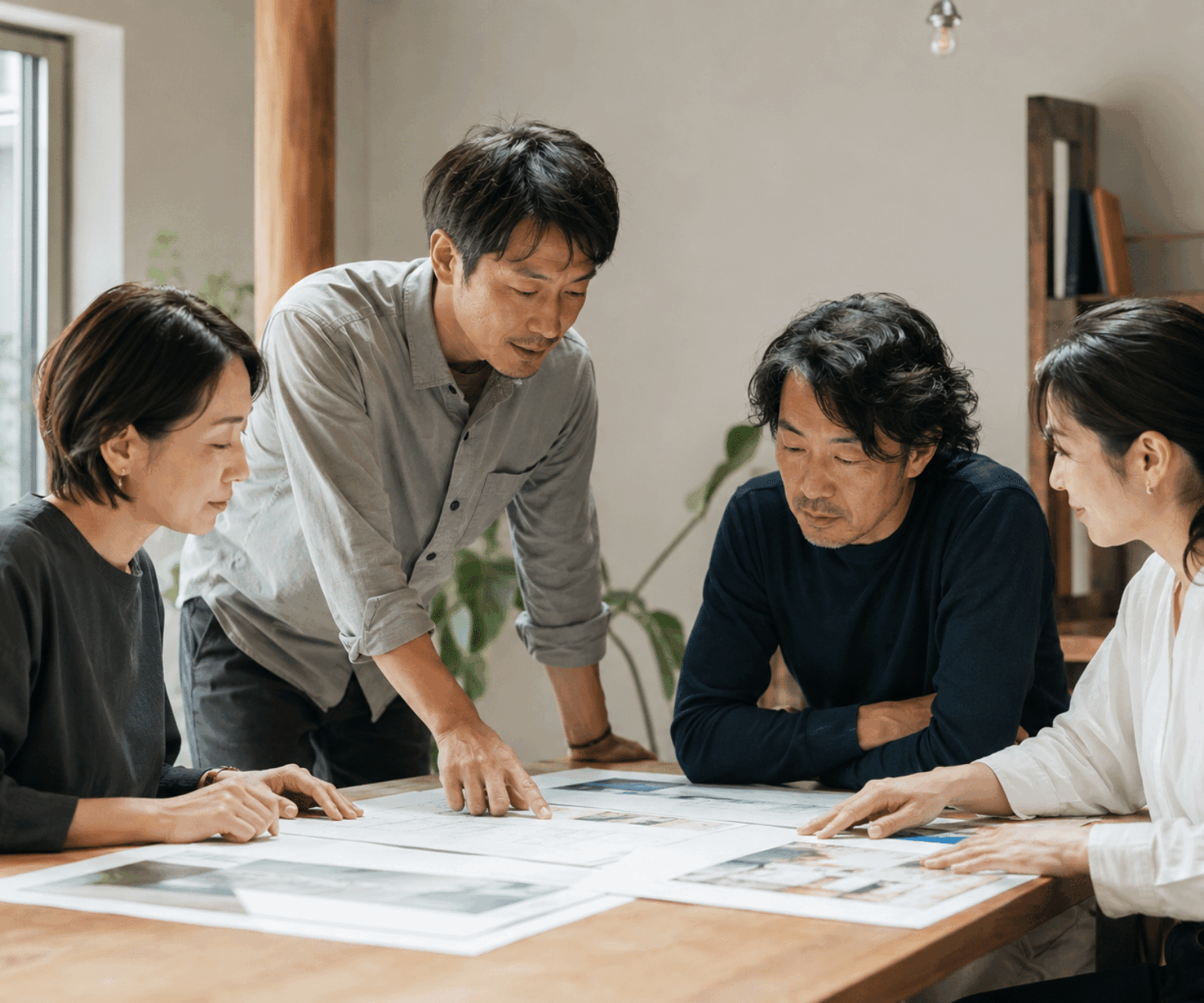 会議する会社員
